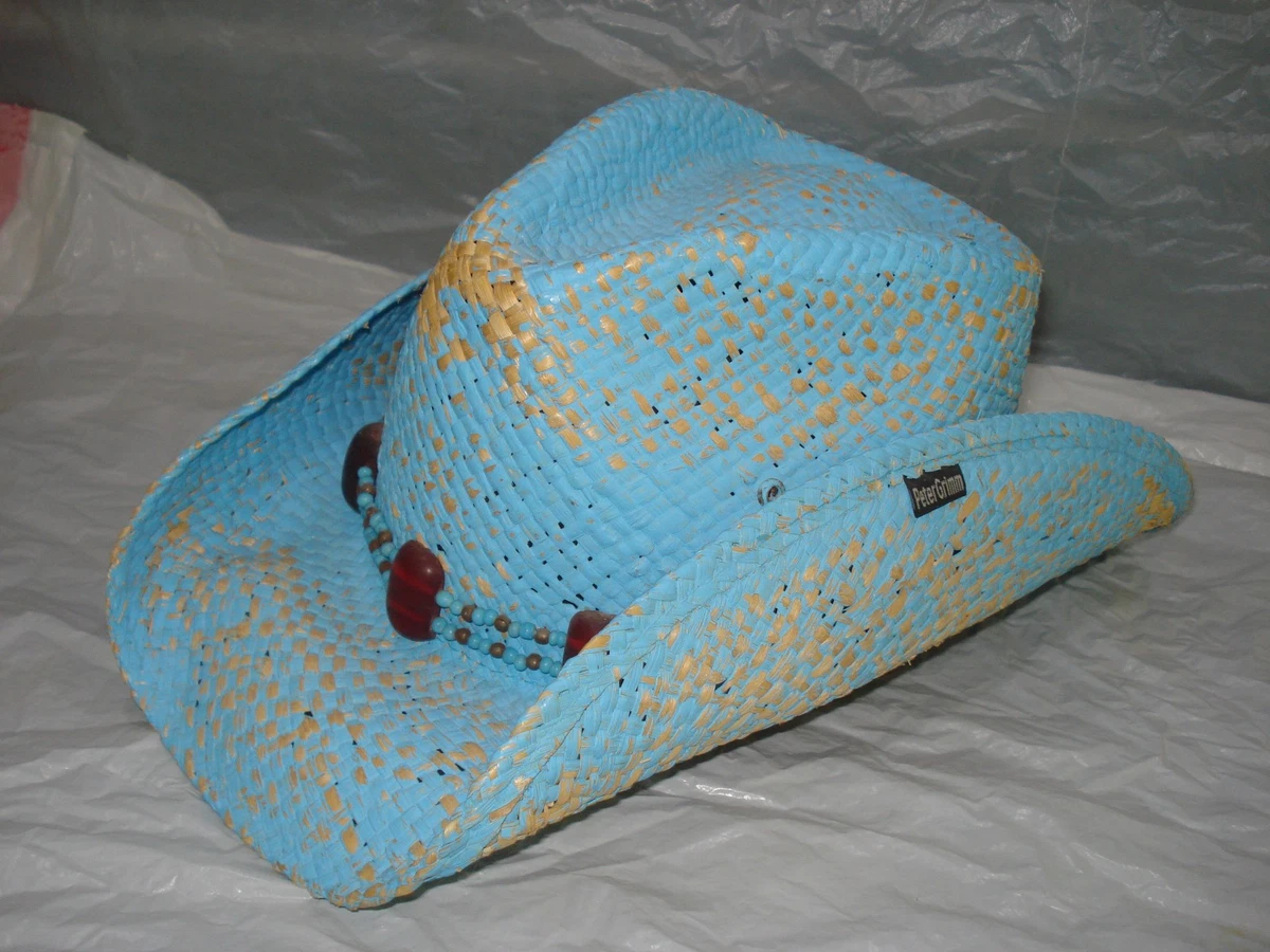 Turquoise Peter Grimm Ariel Western Cowboy Hat 807594b8-cceb-43a3-bcd8-  main image 3