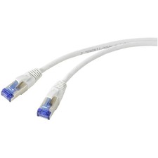 Image of Renkforce RF-5266138 RJ45 CAT 6A Network cable Grey 1.00 m Flame-retardant