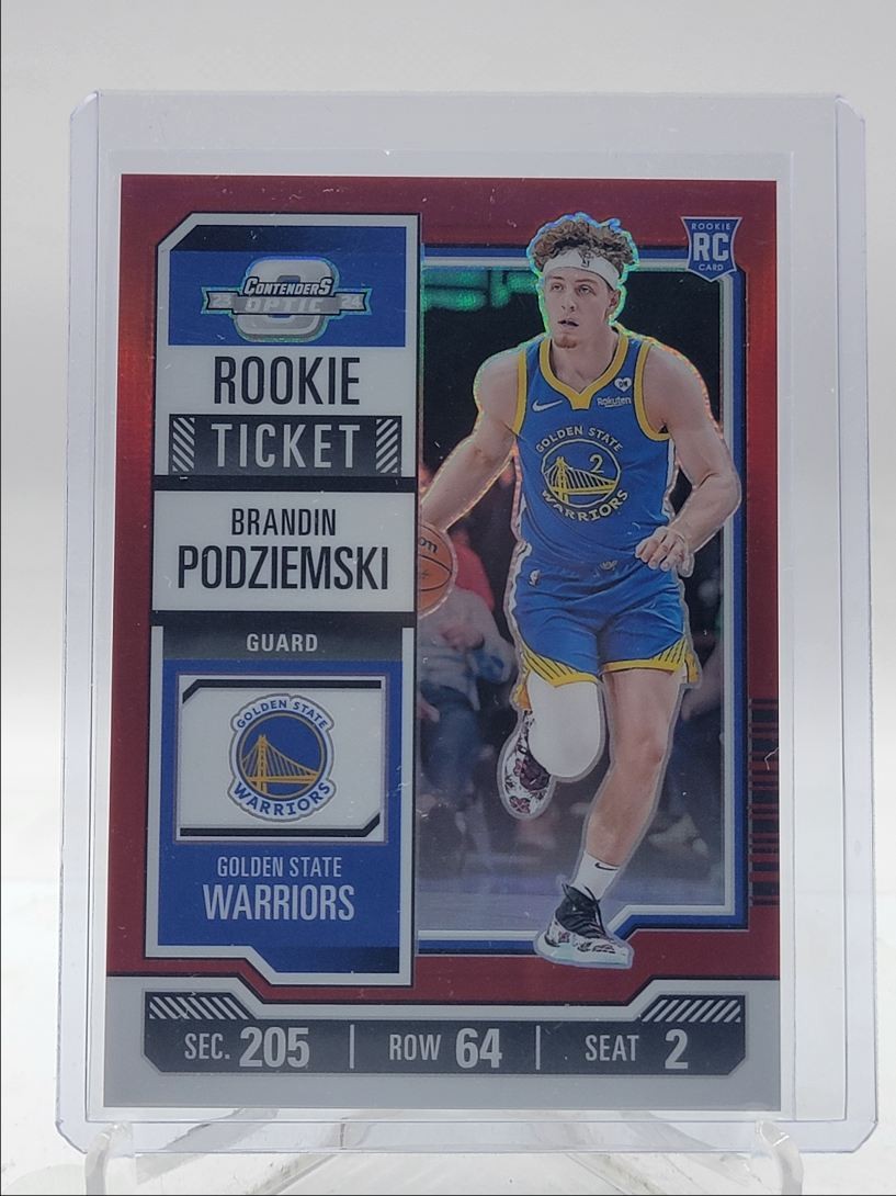 BRANDIN PODZIEMSKI 2023-24 CONTENDERS OPTIC ROOKIE TICKET RED RC Q1874