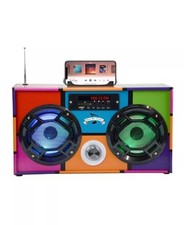 - Portable Party Speaker: Retro Boombox with Bluetooth, LED Light Show,