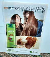 2018 Garnier Fructis Print Ad Sleek & Shine Shampoo Long Hair Models
