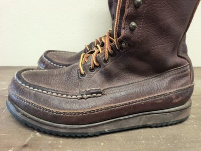 RUSSELL MOCCASIN トリプルヴァンプ 8 1/2 Russell Moccasin Bird Shooter Boots Triple Vamp Brown Leather Mens