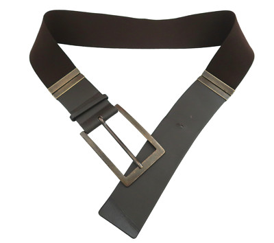 SUZI ROHER wide Brown leather belt sz L big buckle | eBay display picture 1