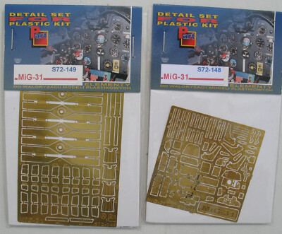2x JADAR Model MiG 31 Cockpit Exterior Photoetched Metal Parts 1:72 ZVEZDA Kit