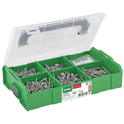 SPAX 5000009160219 Cassetta Di Montaggio Elettricista L-BOXX Piccola 475 Pezzi