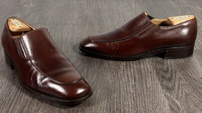 Gravati Per Arthur Beren Brown Leather Slip-On Shoes Size 7M 