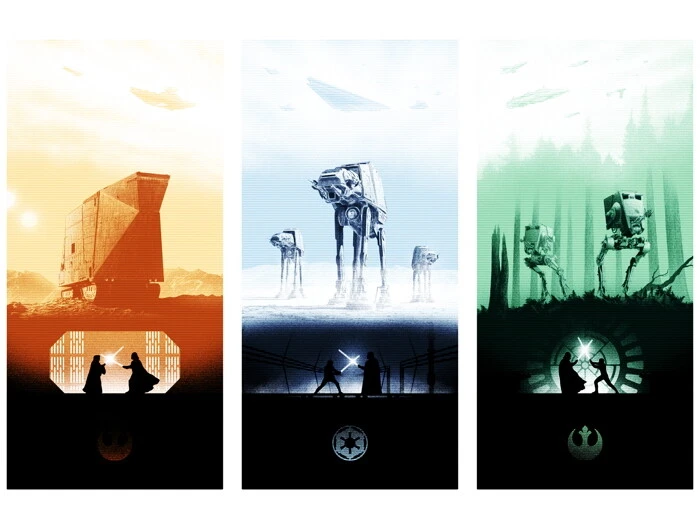 STAR WARS TRILOGY POSTER BOX LE1600