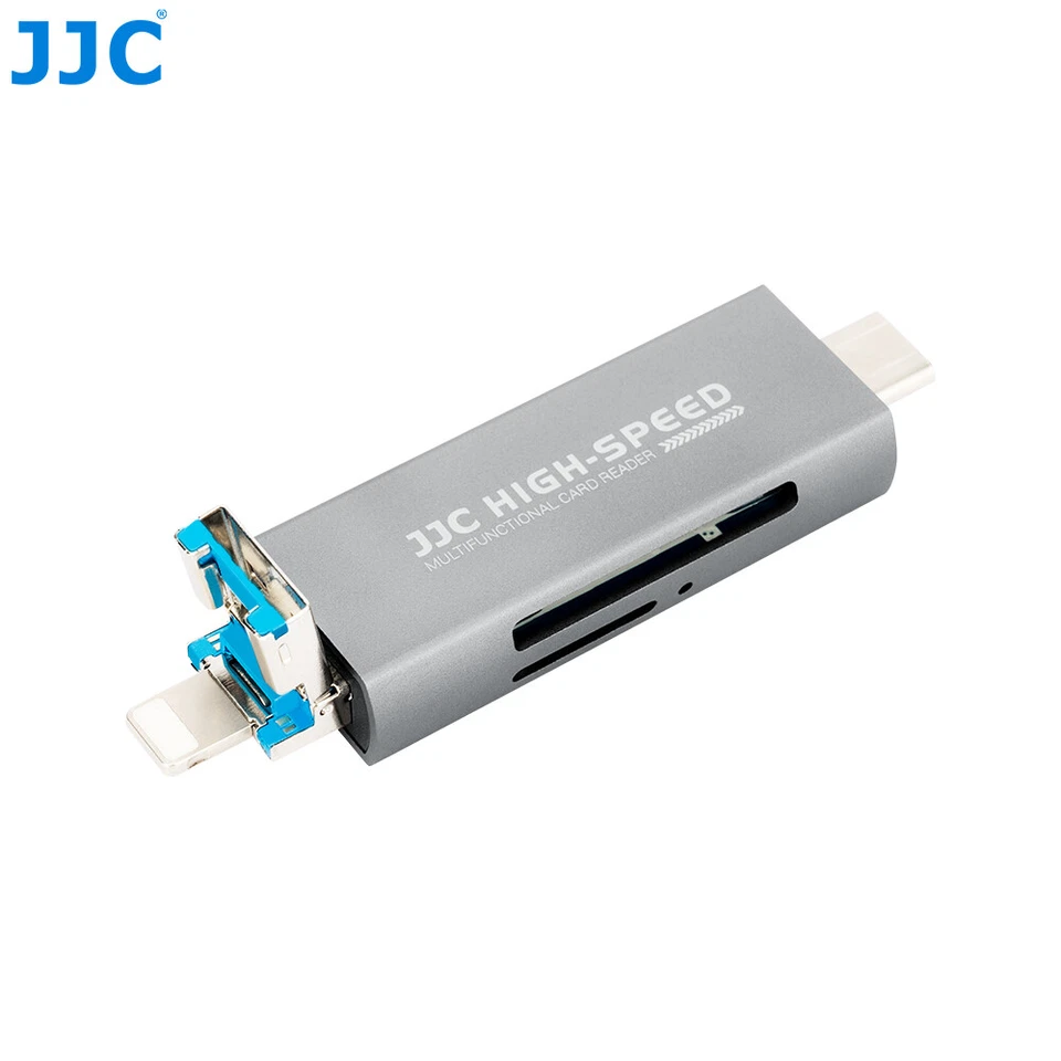 JJC CR-UCL1 GRAY Card Reader for USB and all phones for SD/ microSD cards - Bild 3 von 4