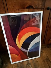 16 x 24 Colorful Modern print Framed NEW shipping included