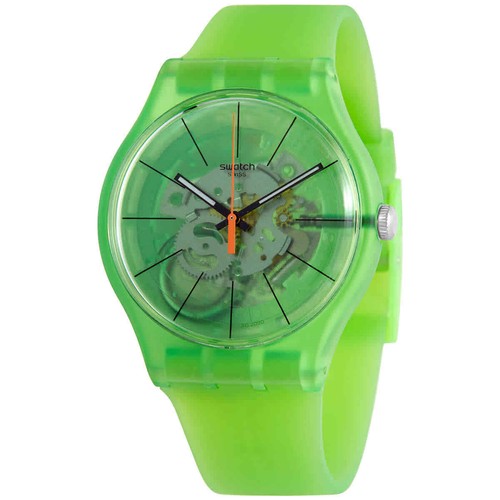 SWATCH Kiwi vibrazioni al Quarzo Verde Trasparente Quadrante Men's Watch  SUOG 118 | eBay