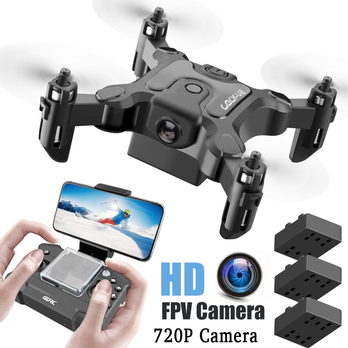 Mini Drone Pro Wifi 1080P Camera Wide Angle Foldable RC Quadcopter Fast Shipping