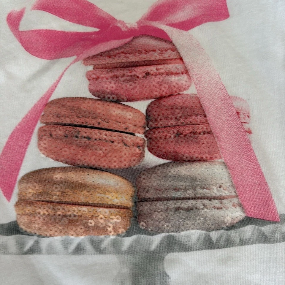 J Crew Niñas Camiseta Macaron Manga Larga Con Lentejuelas Grande Foto 4 de 4
