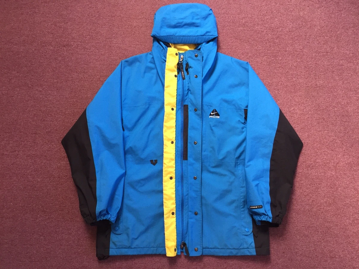 VINTAGE NIKE ACG STORM FIT JACKET MEN’S SIZE LARGE BLUE RAINCOAT SNOWBOARDING