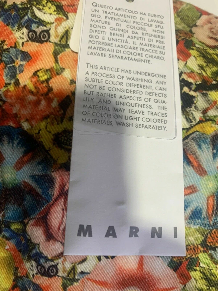 Vestido Camisa Marni Sin Mangas Ellebore Taladro Flor Ácida Nuevo Con Etiquetas Foto 3 de 4