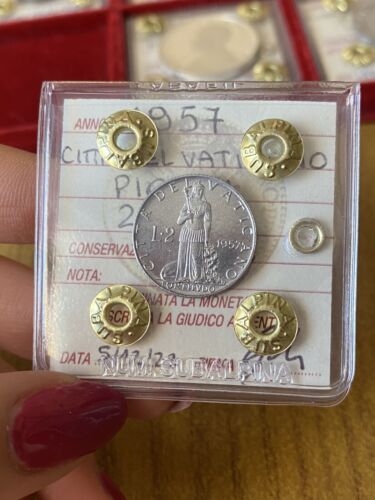 Vatican City Pio XII 2 LIRE 1957 Sealed qFDC Subalpina