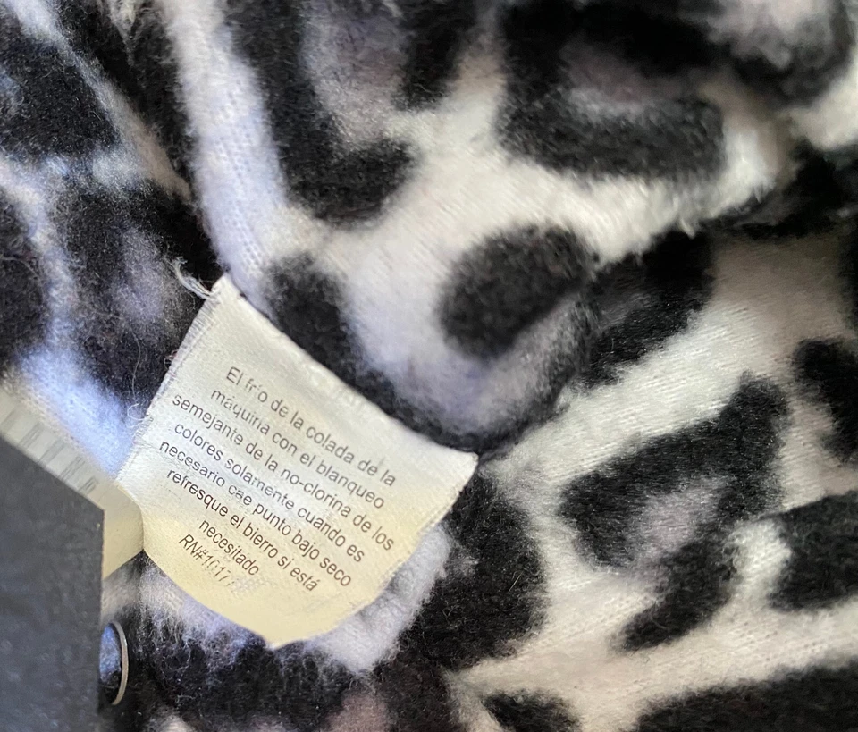 Pantalones de vellón Colorado Clothing estampado animal guepardo negro blanco salón pequeños Foto 3 de 4