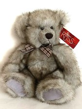 Russ Jefferson Teddy Bear Plush Frosted Brown Black 10" w Tag Machine Washable