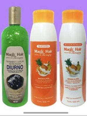 Magic Hair Therapy Tratamiento Diurno, Shampoo y Acondicionador Banana & Piña