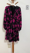 Banana Republic Women's Size 0 Black Floral Dress