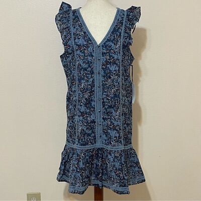 NWT Lucky Brand Lace Trim Ruffle Shoulder Flounce Floral Mini Dress Size Medium | eBay NWT Lucky Brand Lace Trim Ruffle Shoulder Flounce Floral Mini Dress Size Medium | eBay