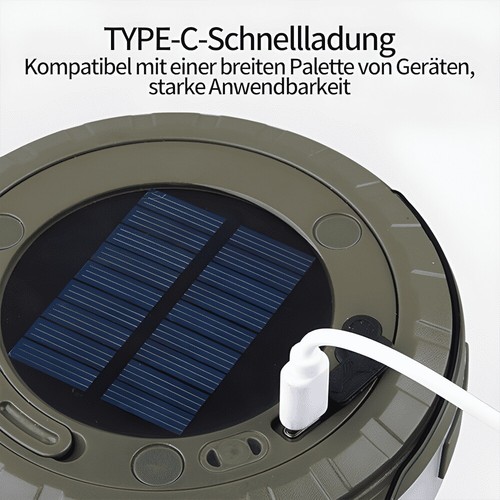 LED Campinglampe Laterne Outdoor Leuchte Zeltlampe Campingleuchte Solarlampen DE - Bild 7 von 16