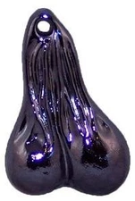 4" BULL NUT'S (BLACK CHROME METAL) - BIG RIG DANGLER BALLS TRUCK NUTZ