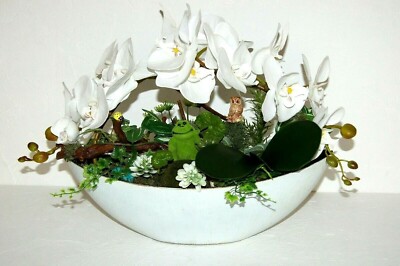 Exkl. Orchidee Topf Kunstblume Tischdeko Geschenk Idee Dekoration Arrangement