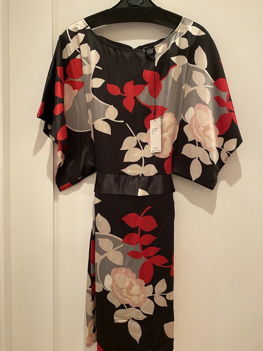 bcbg red floral dress NWT BCBG Multi-color Floral Dress in Red, Black, White, Silver, size Small