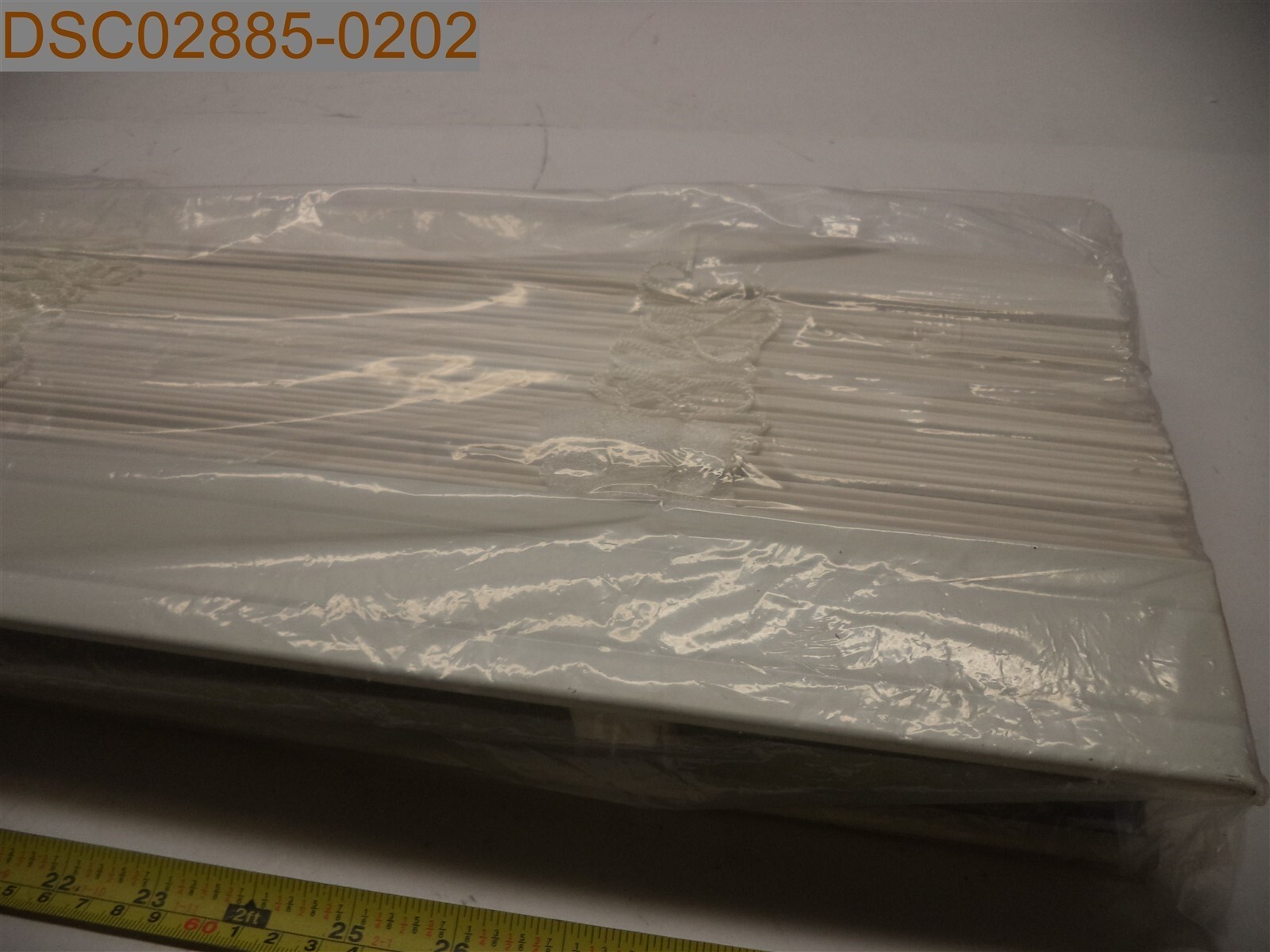 US Window and Floor Cordless 2" Faux Wood Blind, White 26.5" x 60" CLF0102640600