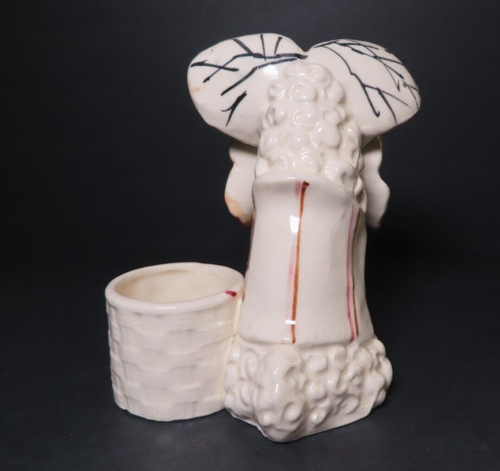 Vintage Porcelain Terrier Dog Toothpick Holder Trinket / Cactus Dish Japan 5" - Picture 7 of 13