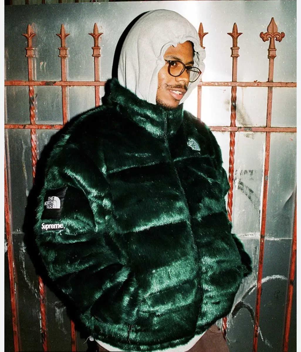 L Supreme The North Face Faux Fur Nuptse-