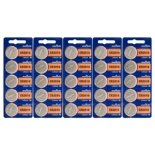 Lot of 25 Genuine MURATA CR2016 Lithium 3v Coin Cell Battery Size, Replaces Sony