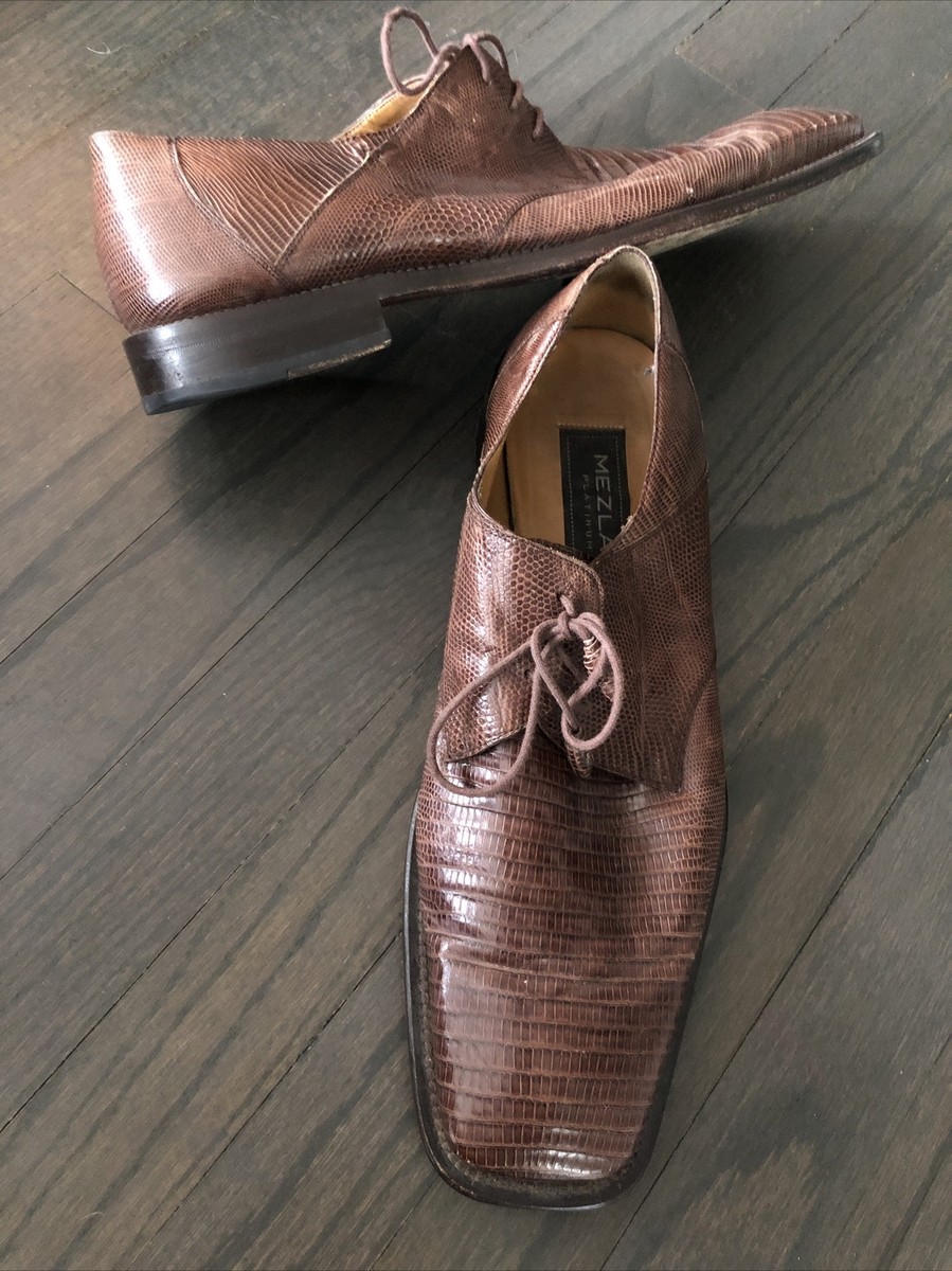 Mezlan Men\'s Rich Brown Lizard Oxfords Giovane Crocodile Derby – Mezlan main image 4