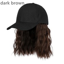 1x Adjustable Lady Baseball Cap Hat Casual Wig Hairpiece with Short Curly Hair