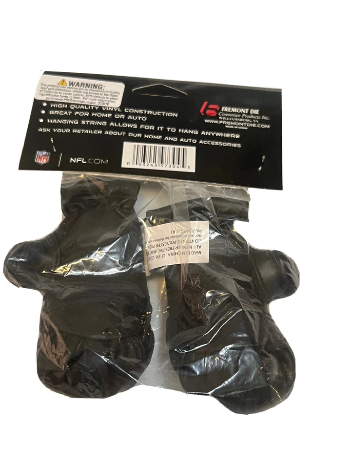 Mini guantes de boxeo con espejo retrovisor para auto de los Raiders de Las Vegas NFL Foto 3 de 3