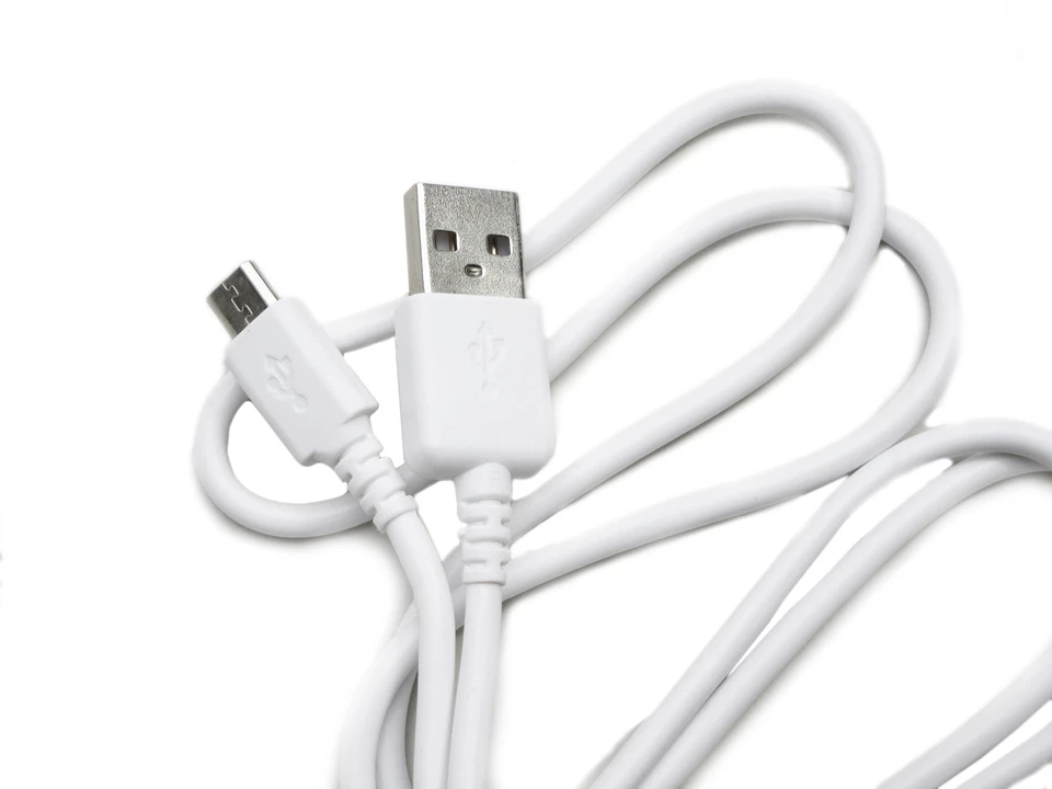 Adaptador de cable de alimentación cargador blanco USB 5V 2A de 90 cm para auriculares Syllable D900s - Imagen 4 de 4