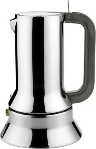 Caffettiera Moka Caffé Espresso Alessi 9090/3 3 Tazze Design Acciaio Inox 18/10, fotografia 4 di 7