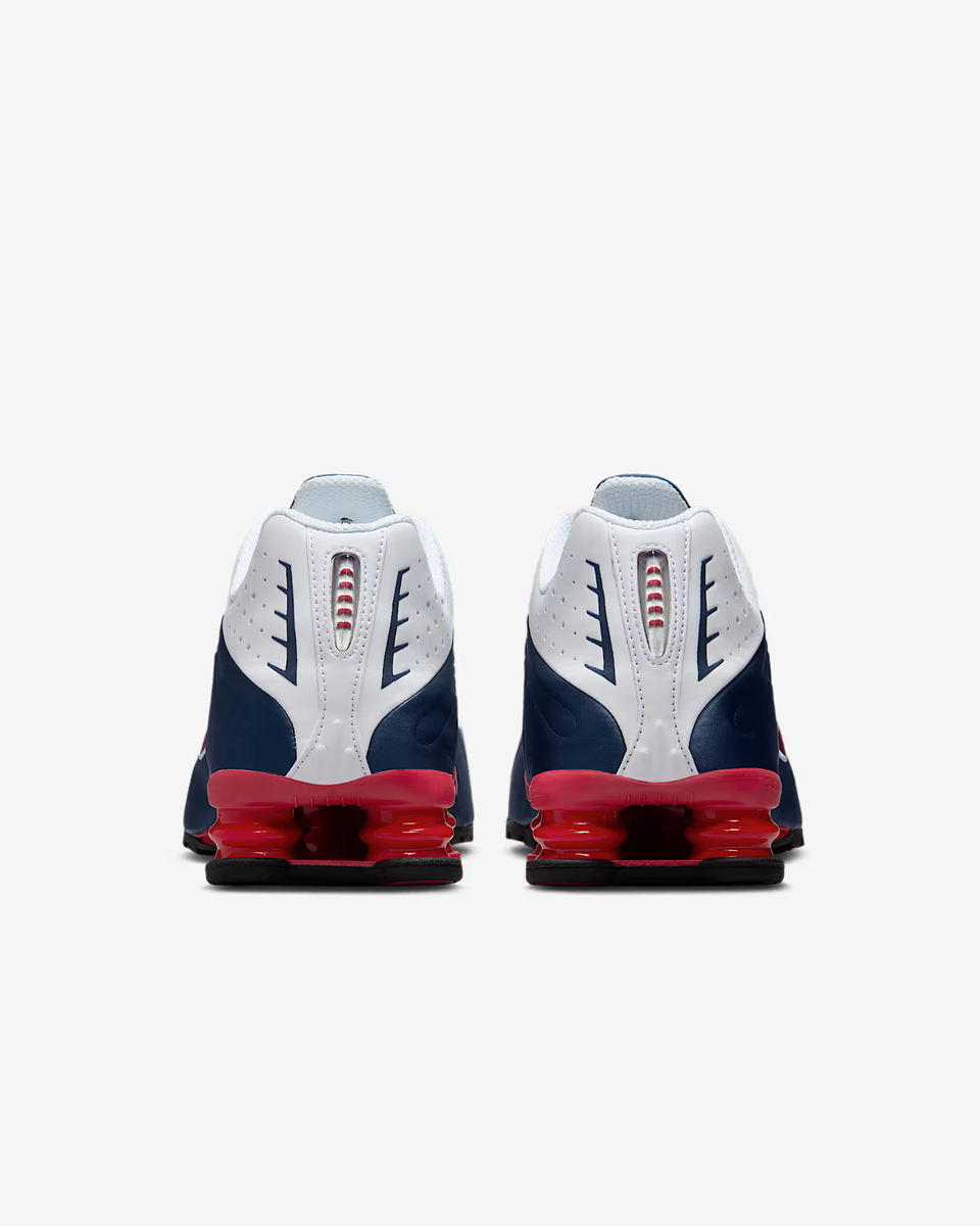 Nike Shox R4 USA HQ1988-400 Midnight Navy White Red Men's Size
