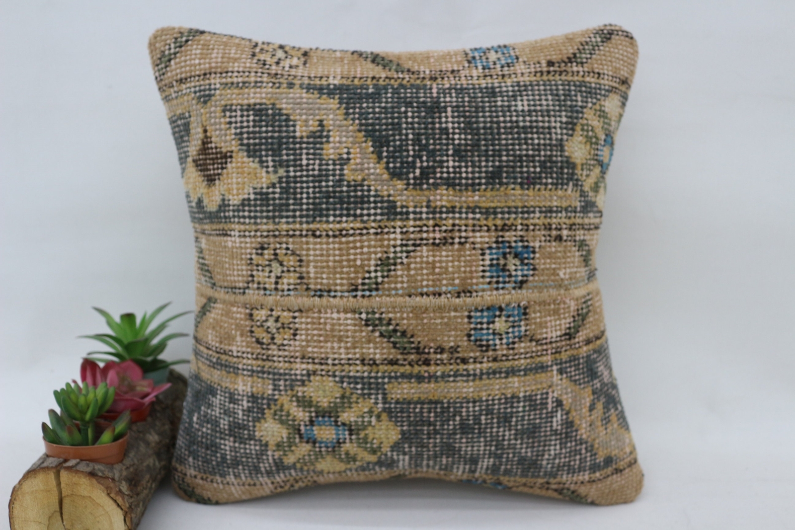 Ethnical Kilim Rug Pillow, Vintage Pillow, 14