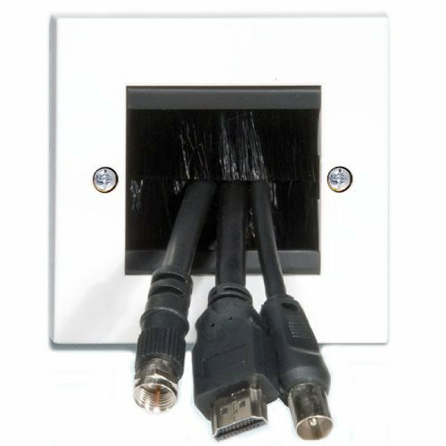 Aerials, Satellites and Cables - Placchetta con spazzola singola per cavi (X5E)