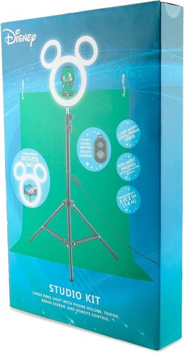 Disney Mickey Mouse Photo Studio Creator Selfie Ring Light, Tripod, Green screen - Picture 2 of 7