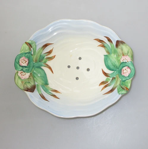 Clarice Cliff Newport Pottery Lettuce Strainer - Waterlily