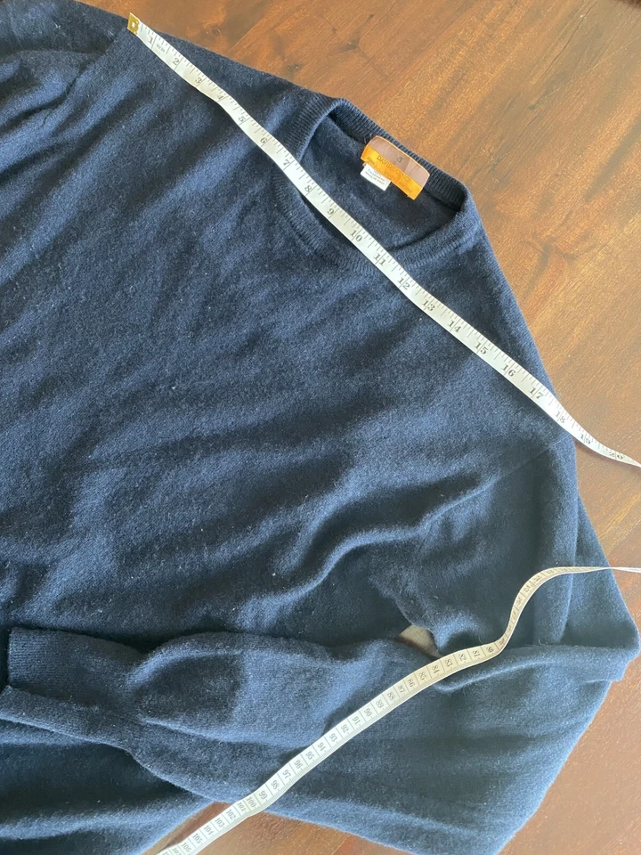 Suéter DAVIDE CENCI Cachemira Pura Italia Mediano EE. UU. 40 IT 50 Azul Marino Cuello Redondo Foto 4 de 4