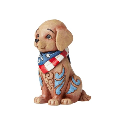 Jim Shore Heartwood Creek Miniature America Patriotic Puppy Dog Figurine 6006442 - Picture 4 of 8