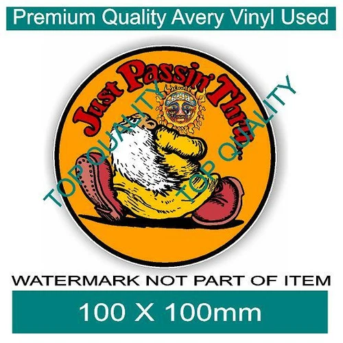 JUST PASSIN' THRU KEEP ON TRUCKIN! DECAL STICKER VINTAGE TRUCK DECALS STICKERS