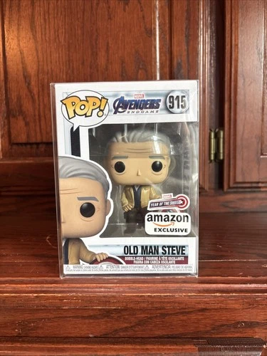 Funko POP! Avengers Endgame Old Man Steve #915 Amazon Excl. VAULTED + Protector!