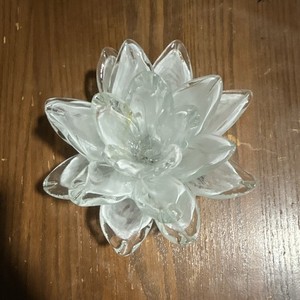 Glass Flower Paperweight