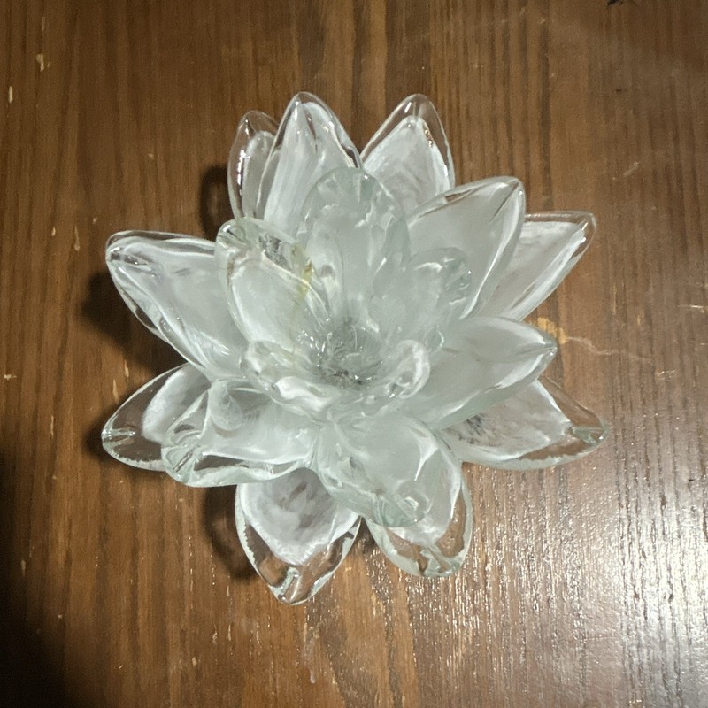 Glass Flower Paperweight