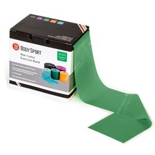 Body Sport 25yd Heavy Resistance Exercise Band Green Non-Latex Medium