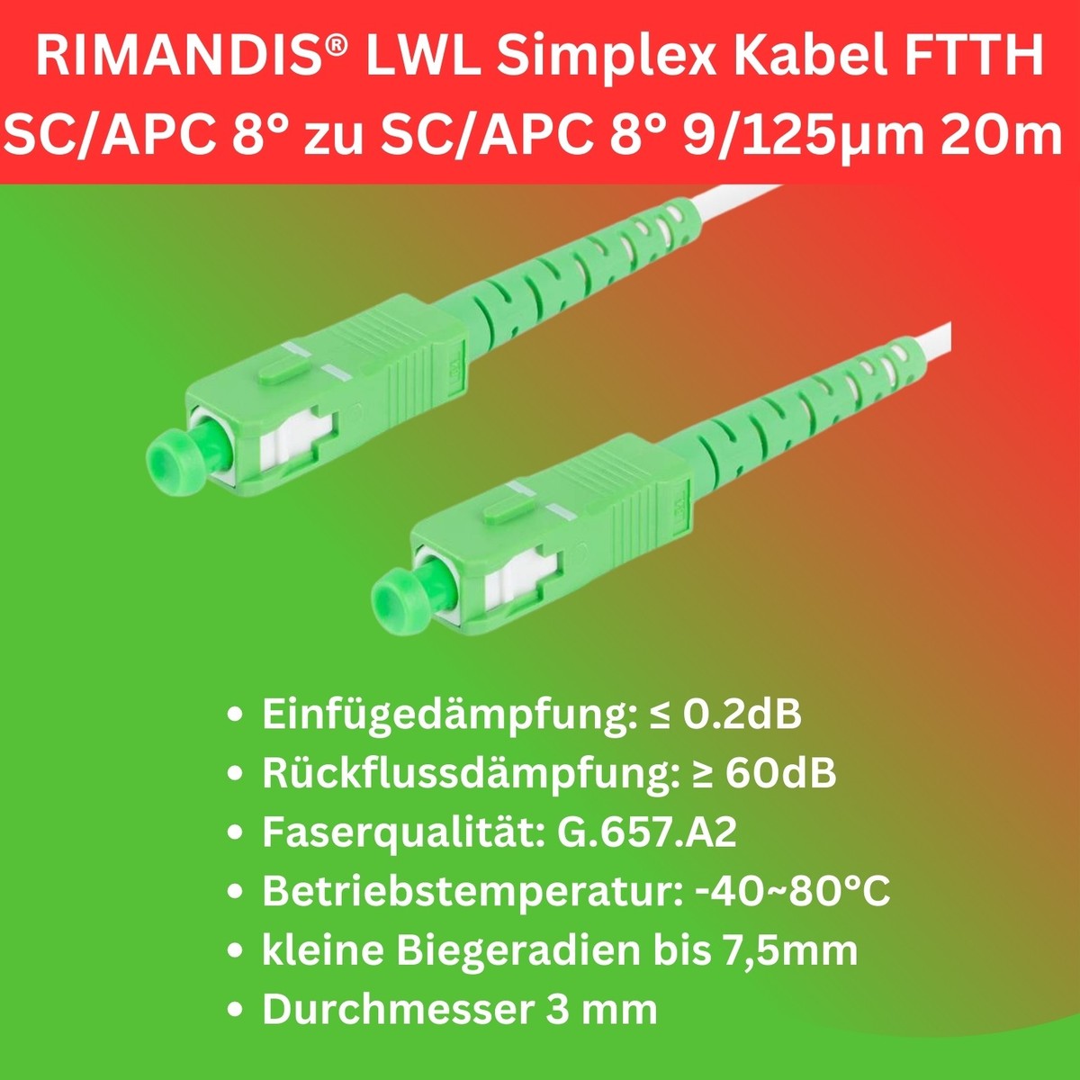 10M Glasfaserkabel LC APC Weiss | Preisvergleich bei 10M Glasfaserkabel LC APC Weiss | Preisvergleich bei